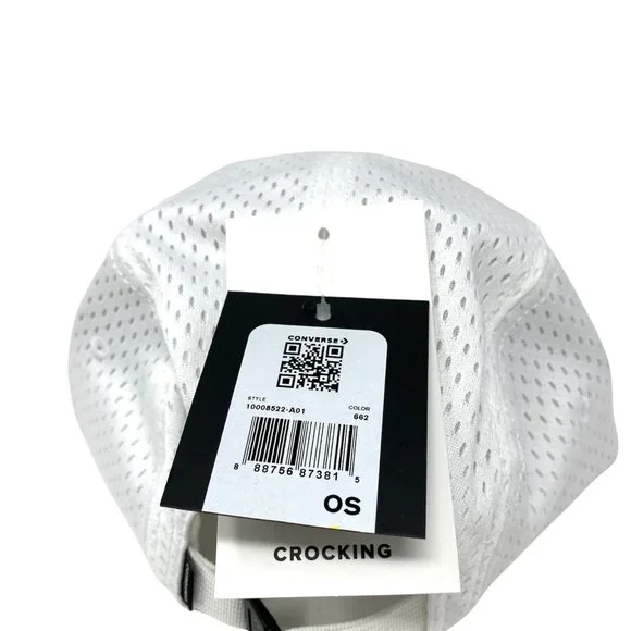 🔥HOT SALE🔥Converse Men’s 10008522-a01 Mesh Camp Cap White Blue Flat Low Brim - Picture 4 of 4